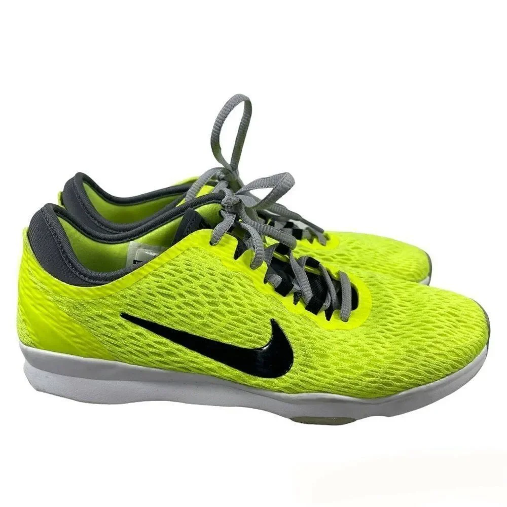 Nike Womens Zoom Fit Training Running Volt Green/Black Athletic Shoe Size 5.5